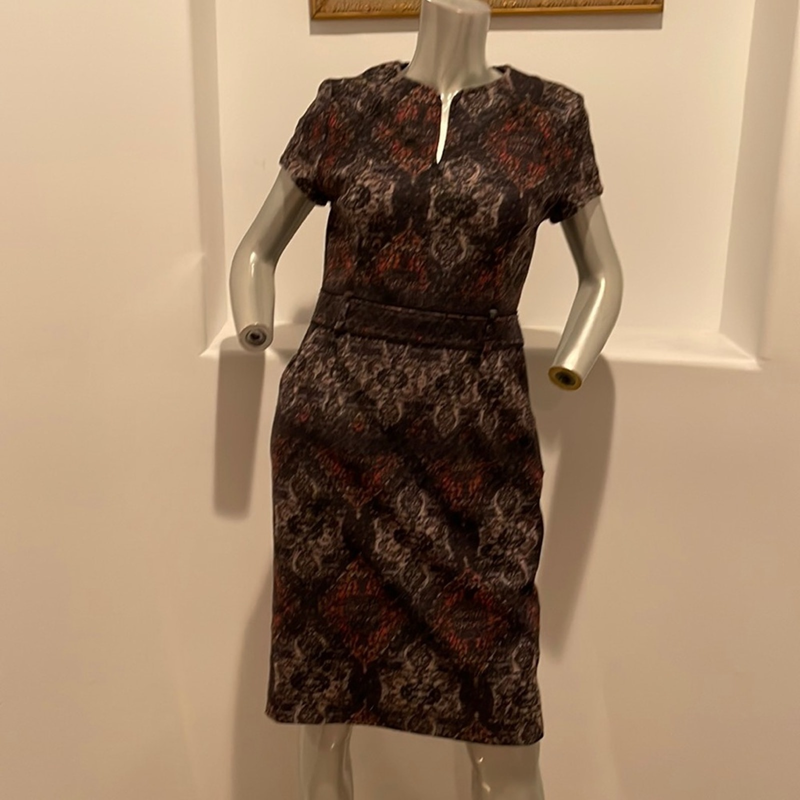 Roberto Verino Short Sleeve Sheath Dress Size 10